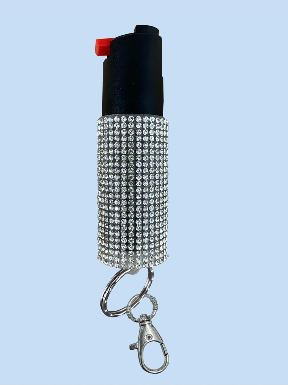 ๐ Repulse Defense Spray RDS50 Silver Rhinestone Keychain - NWT - Picture 5 of 9